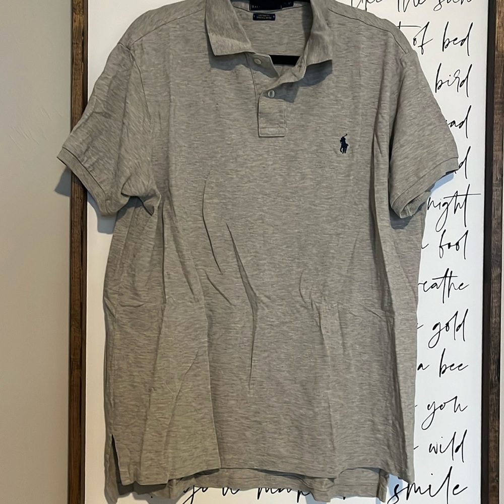 Polo by Ralph Lauren Men's Gray Polo Shirt XL